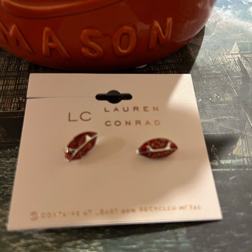 Halloween Lauren Conrad red fang earrings with vampire touch